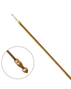 Handcrafted Pole 100cm Draw Rod, Antique Gold