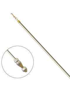 Handcrafted Pole 100cm Draw Rod, Champagne Silver