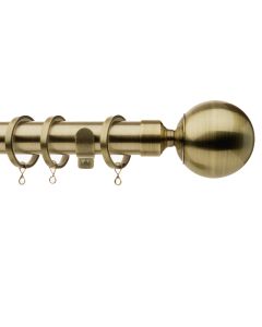 Cosmos 28mm Complete Pole Kit, Antique Brass