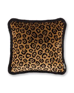 Luxe Velvet Leopard Gold 43x43cm Cushion Cover