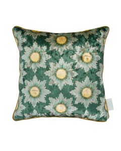 Mademoiselle Daisy Cobalt Green Piped Edge Cushion Cover