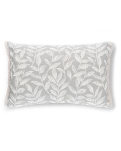 Olivia Cushion Cover in Dove Grey with Flanged Trim Edge, 40x60cm