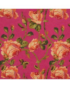 Oriental Floral Pink Fabric