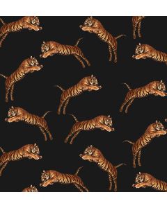 Pouncing Tigers Black Wallpaper