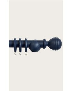 Laura Ashley 35mm Ribbed Ball Pole - Midnight, 360cm