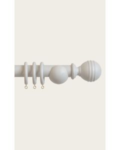 Laura Ashley 35mm Ribbed Ball Pole - Steel