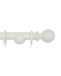 Laura Ashley 35mm Ribbed Ball Pole - Soft Natural