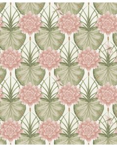 The Lily Garden Cream Wallpaper