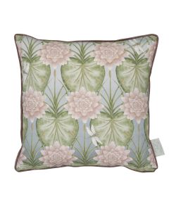 The Lily Garden Eau De Nil 43x43cm Piped Edge Cushion Cover
