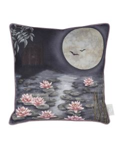 The Moonlit Lily Garden Dusk 45x45cm Cushion Cover