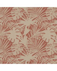 Tropical Leaves Rust Fabric