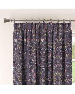 The Wild Flower Garden Nightshadow 168x183cm Pencil Pleat Curtains