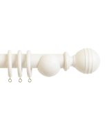 Laura Ashley 35mm Ribbed Ball Pole - Soft Natural