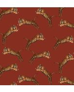 Pouncing Tiger, Red Wallpaper, Paloma Home