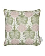 The Lily Garden Cream 43x43cm Piped Edge Cushion Cover